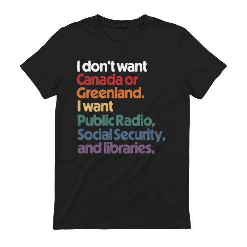 I Don't Want Canada Or Greenland Retro Typography 