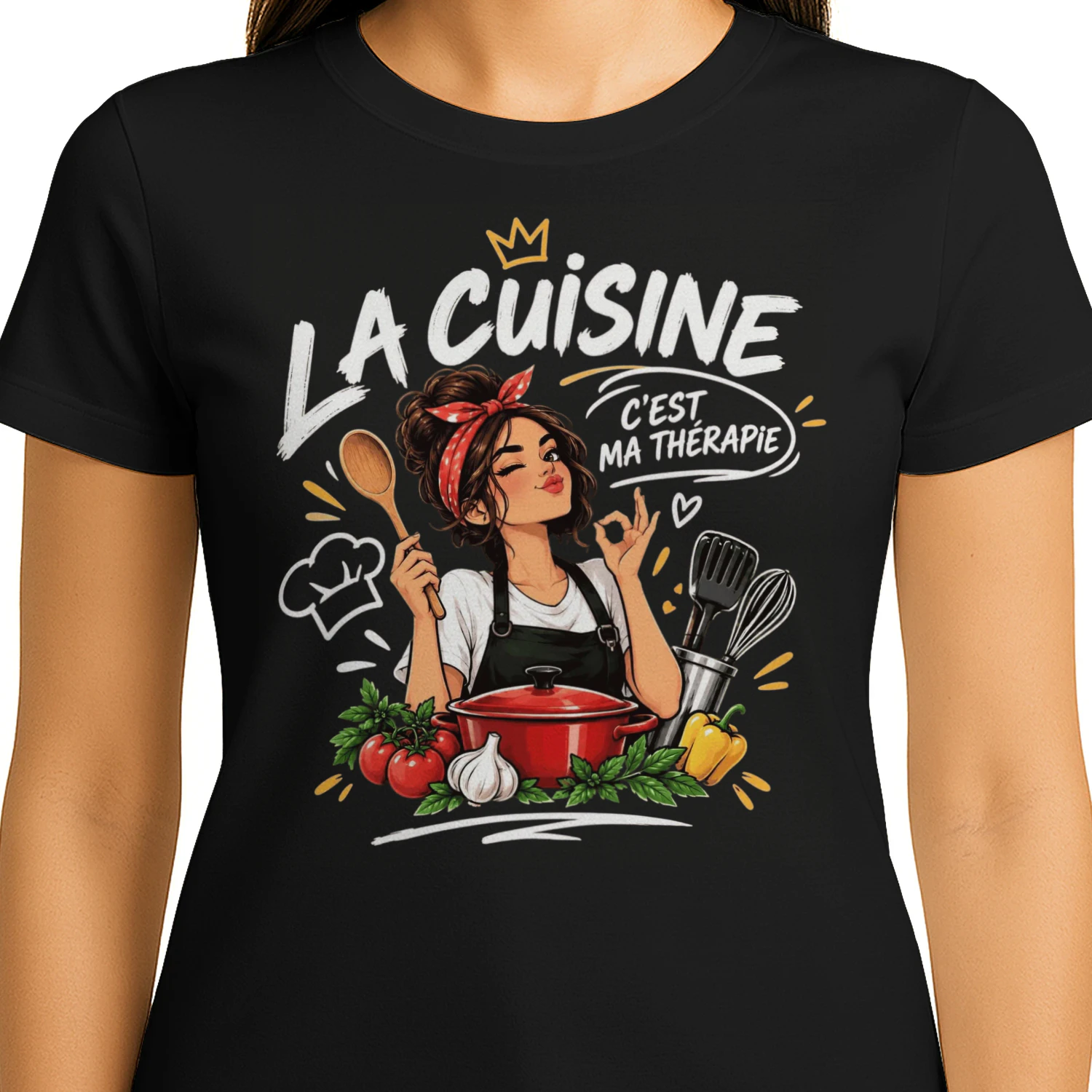 T-Shirt "La Cuisine C'est Ma Thérapie"