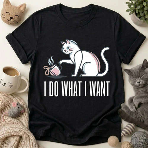 I Do What I Want Funny Cat T-shirt