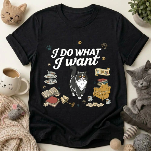 I Do What I Want Funny Cat T-shirt