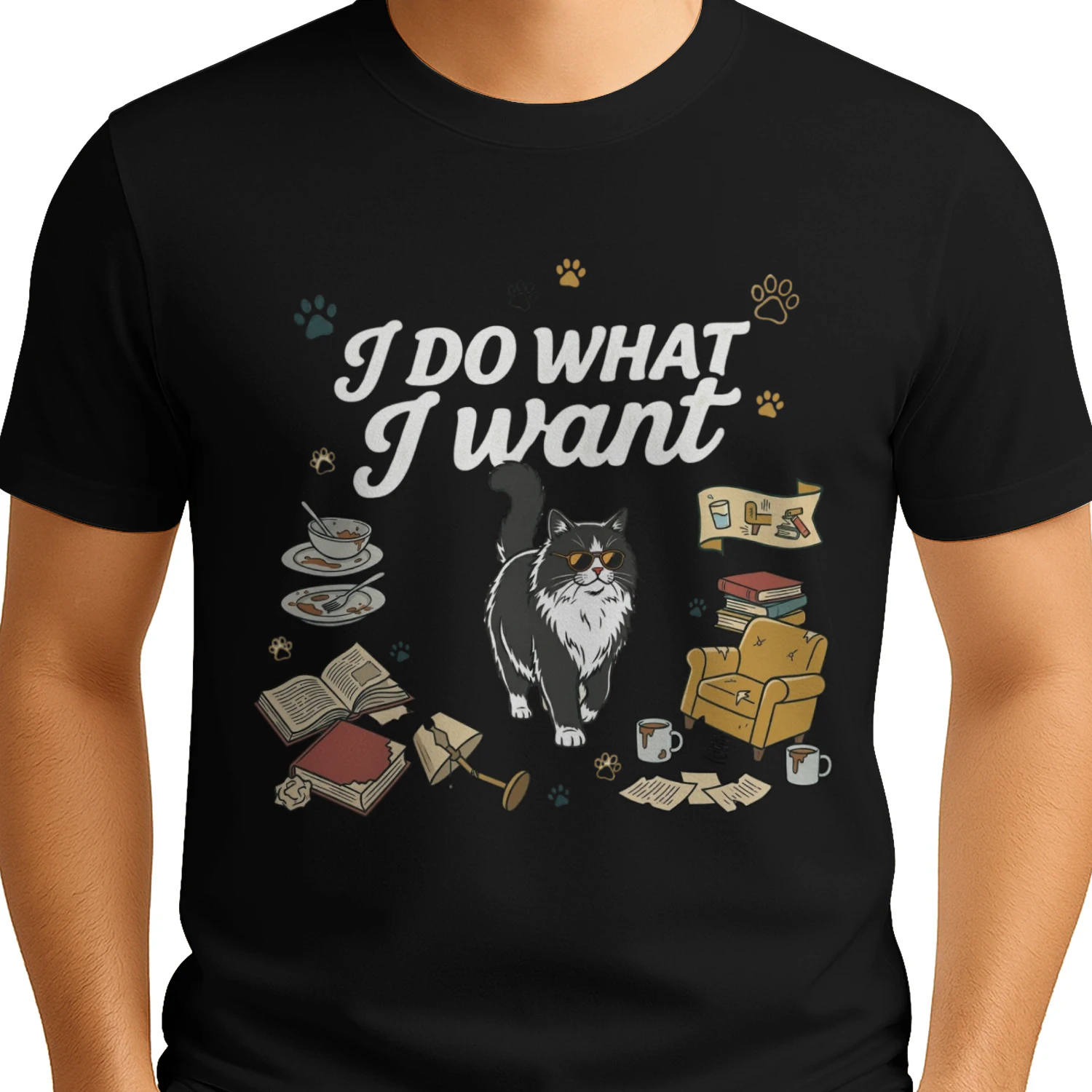 I Do What I Want Funny Cat Unisex T-shirt
