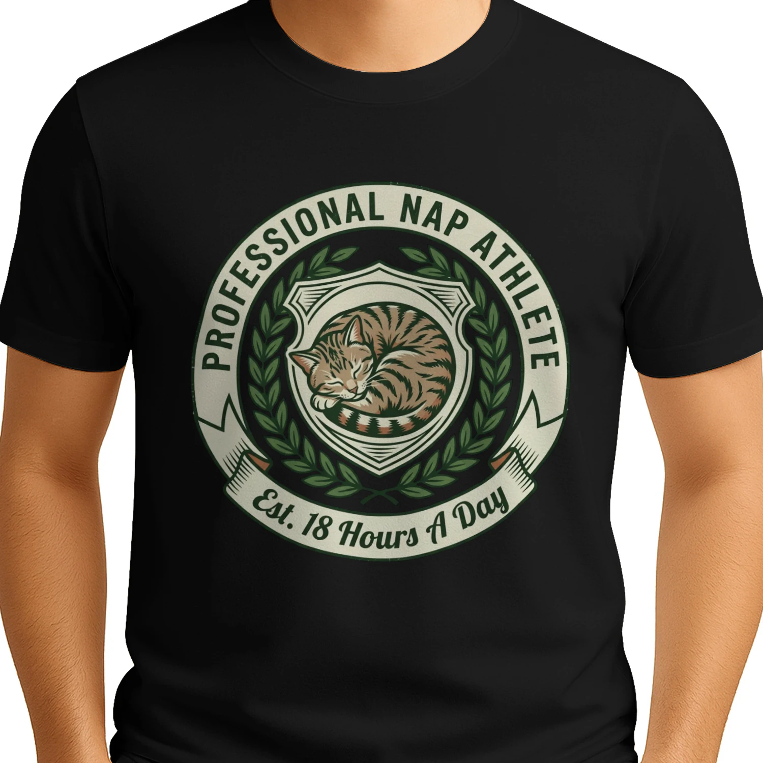 Professional Nap Athlete Funny Cat Unisex T-shirt
