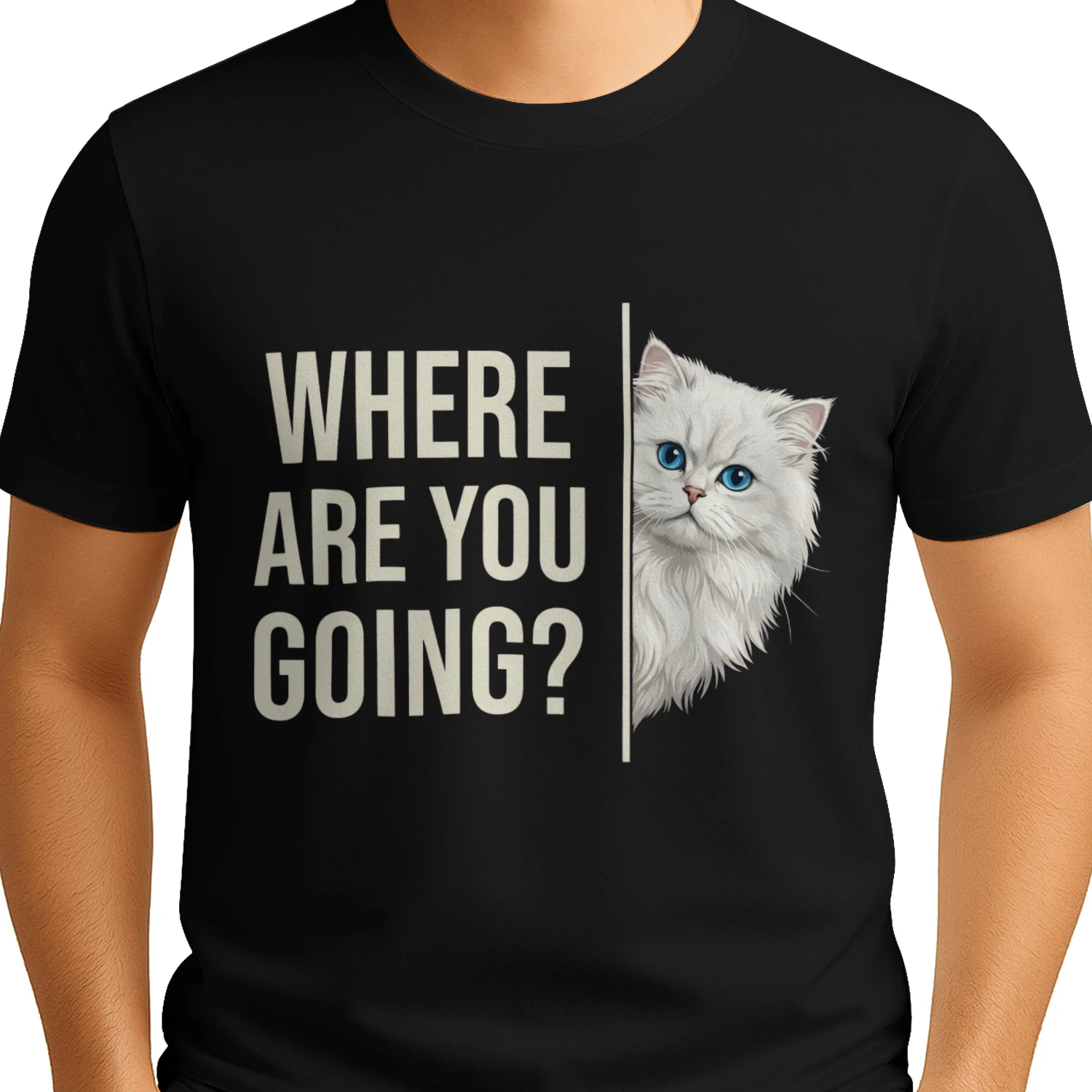 Where are you going funny cat Unisex t-shirt