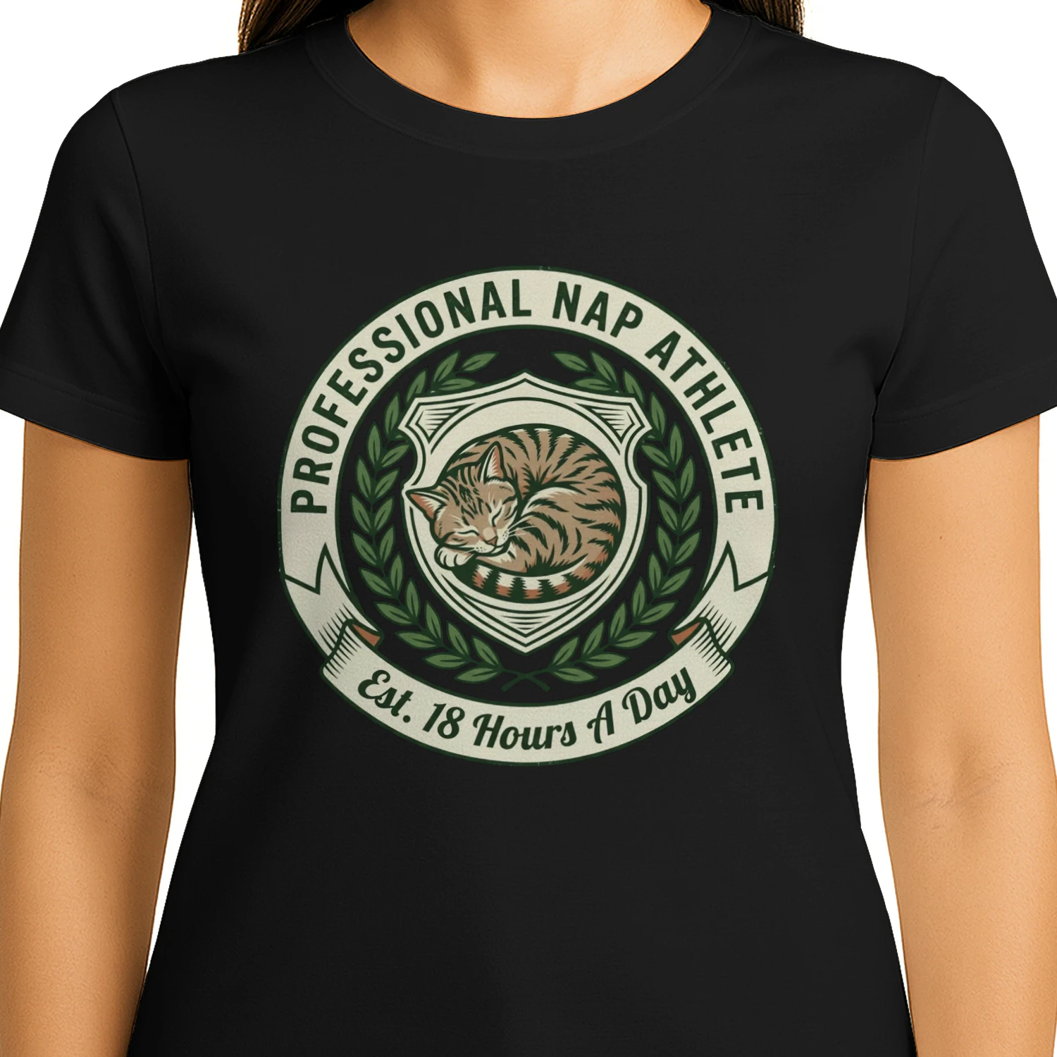 Professional Nap Athlete Funny Cat Unisex T-shirt
