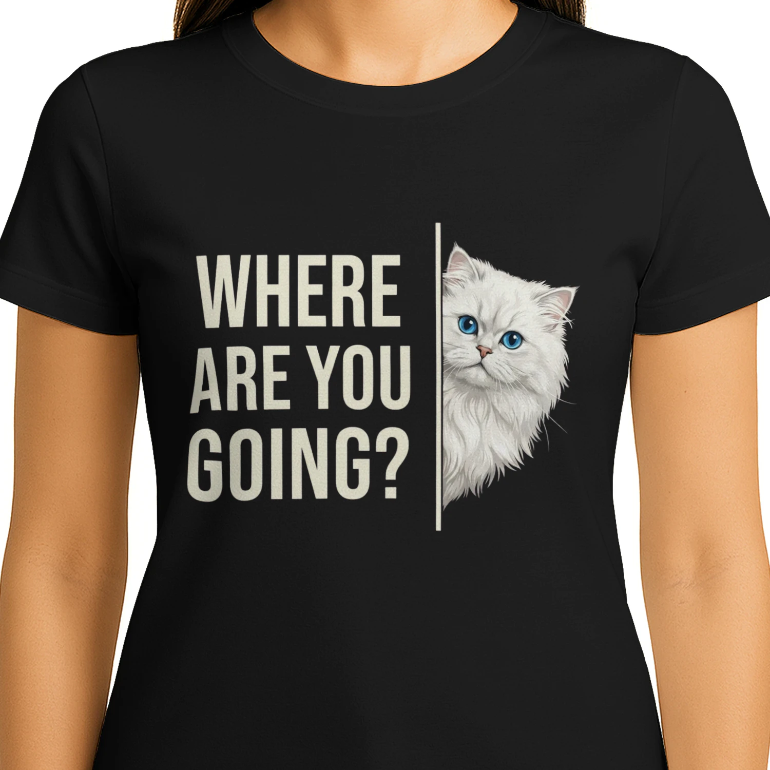 Where are you going funny cat Unisex t-shirt