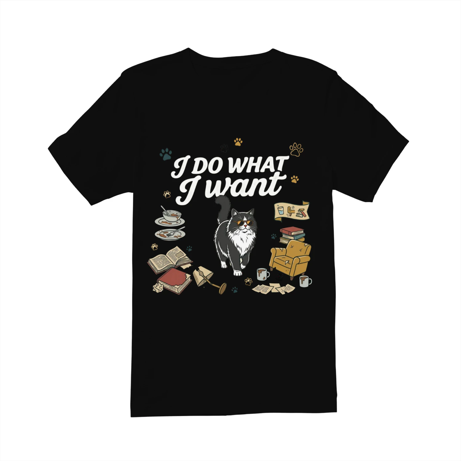 I Do What I Want Funny Cat Unisex T-shirt