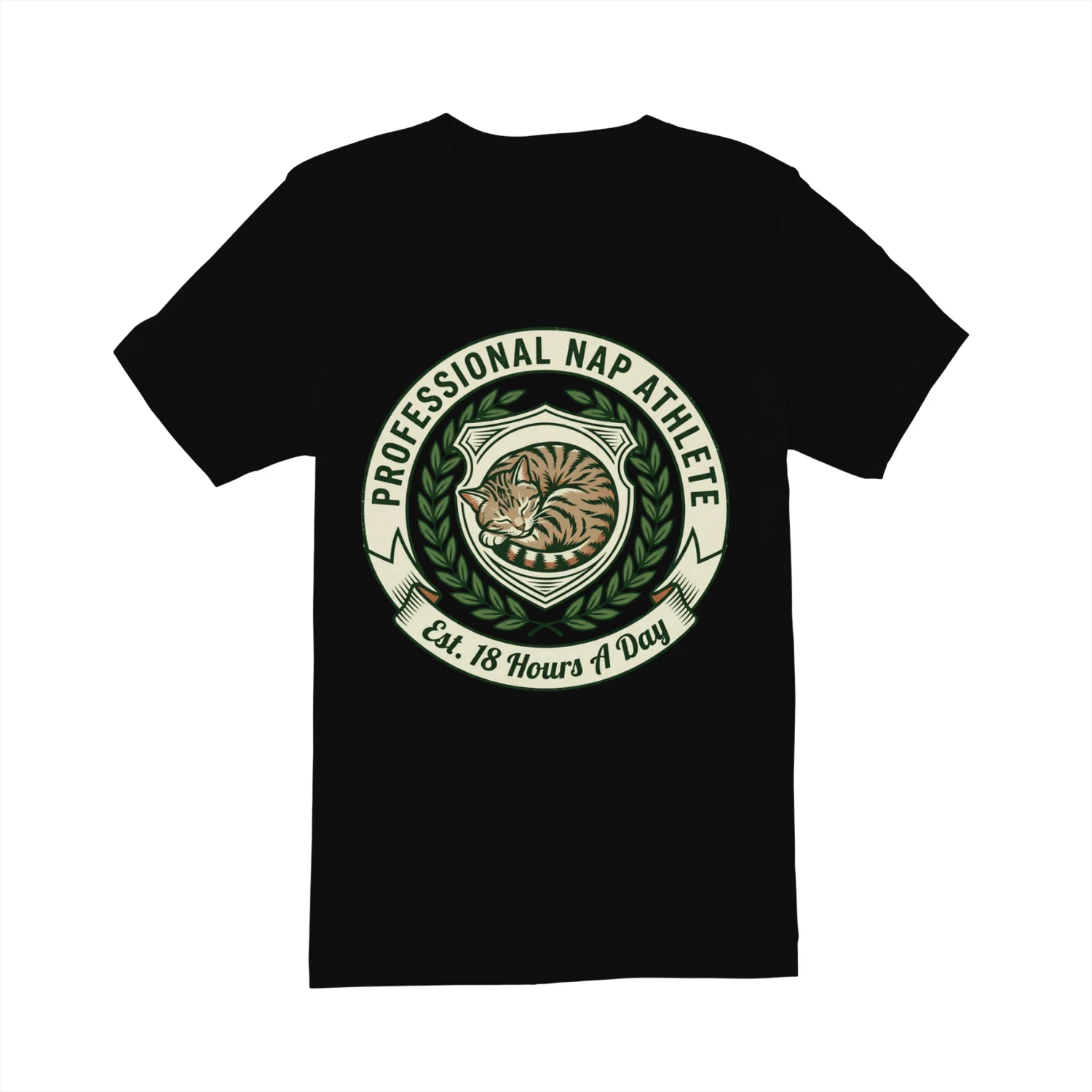 Professional Nap Athlete Funny Cat Unisex T-shirt