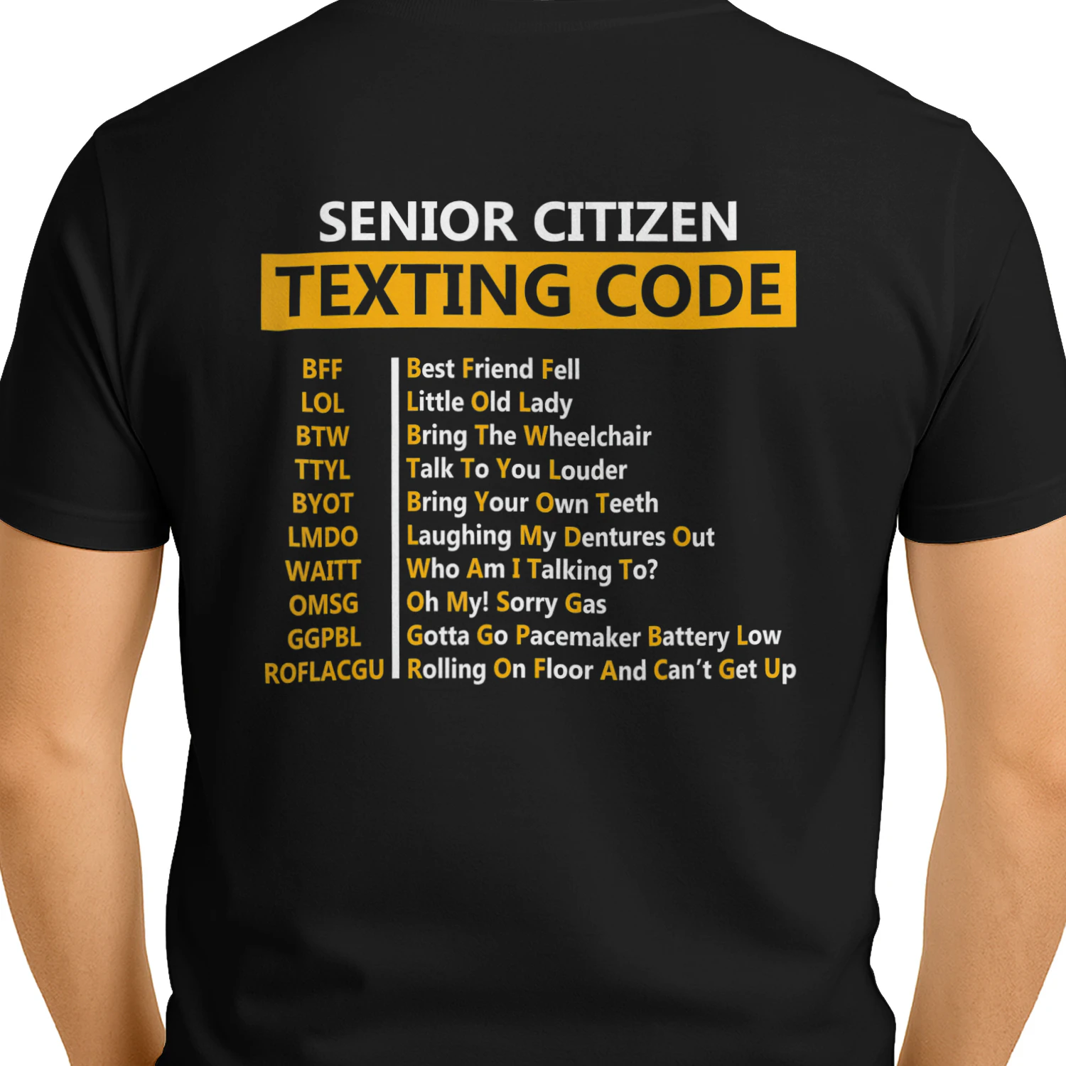 Senior Citizen's Texting Code