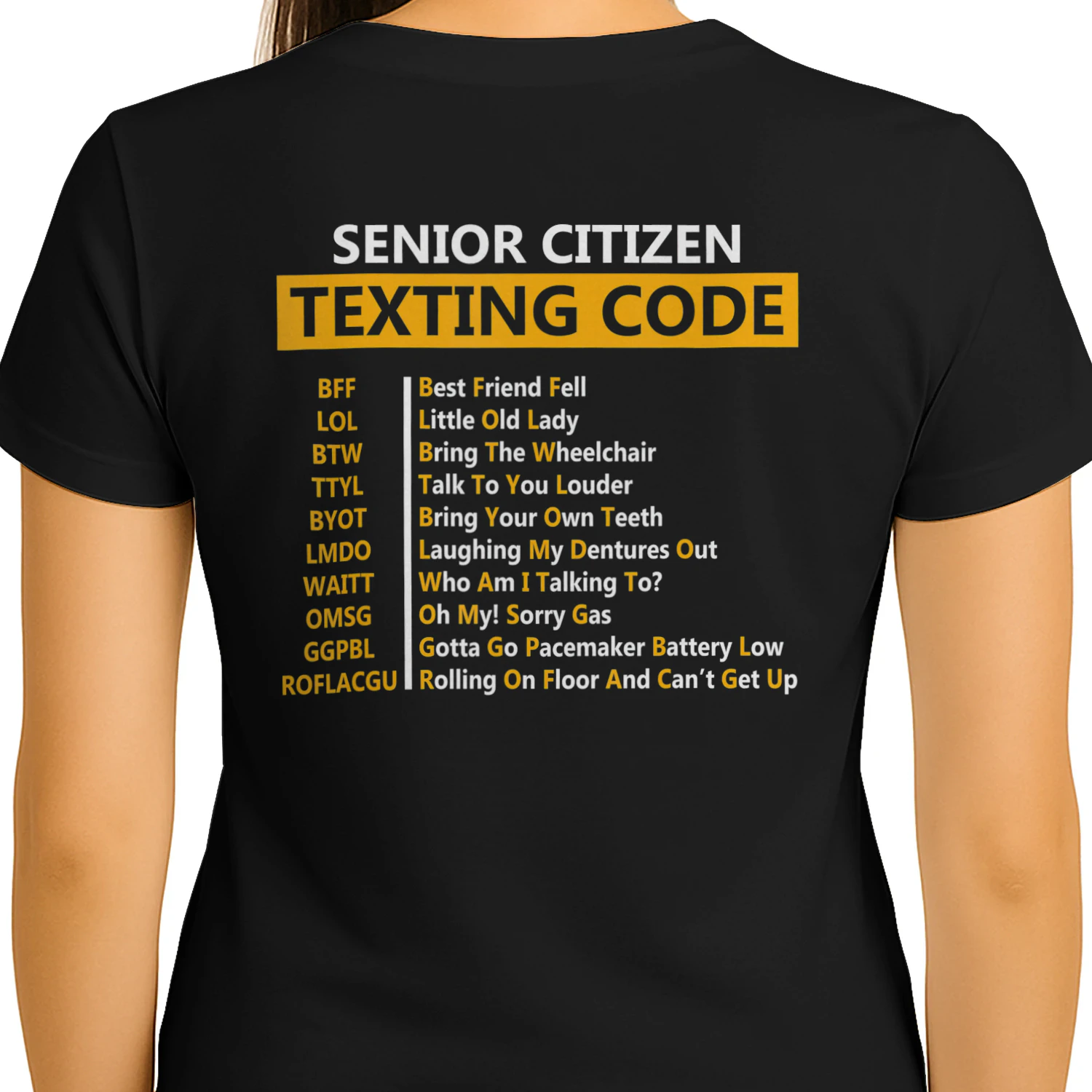 Senior Citizen's Texting Code