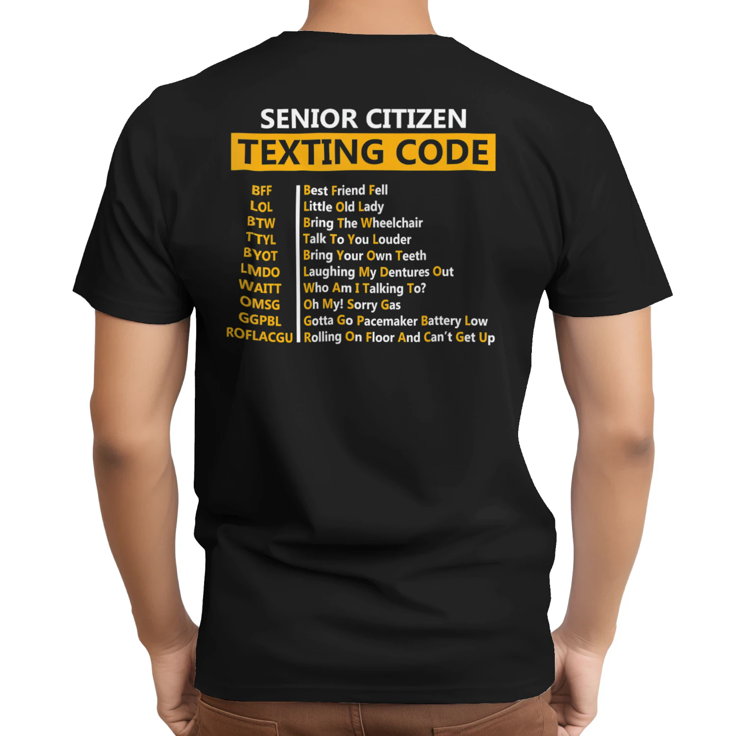 Senior Citizen's Texting Code