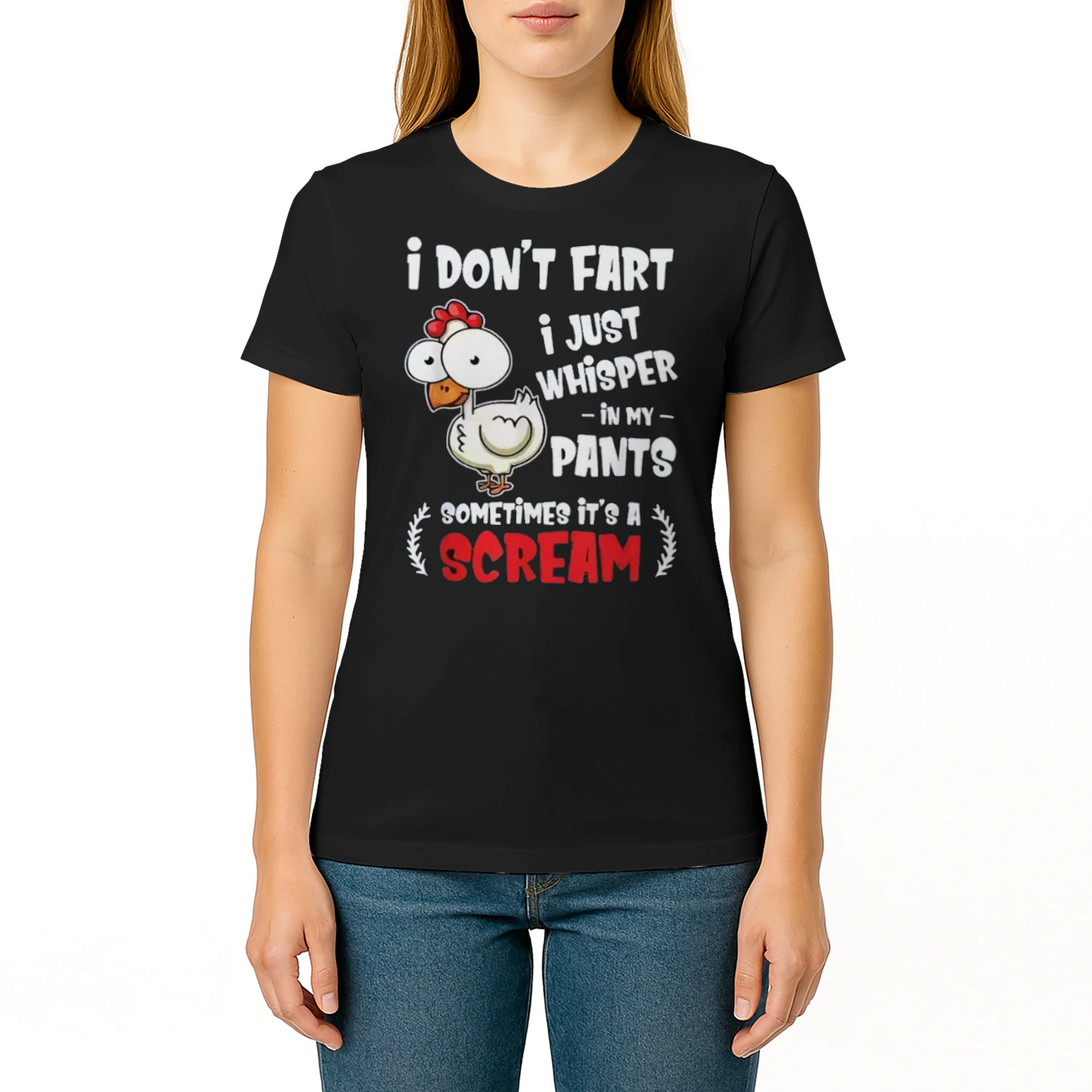 Drôle pour Amoureux des Poulets Je ne pète pas, je murmure juste dans mon pantalon