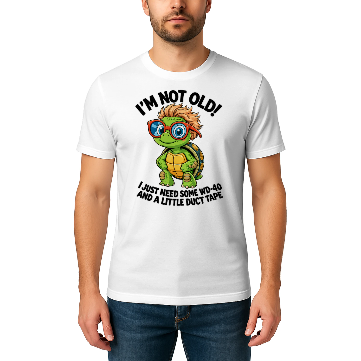 amusant avec motif de tortue Je ne suis pas vieux je suis super cool 