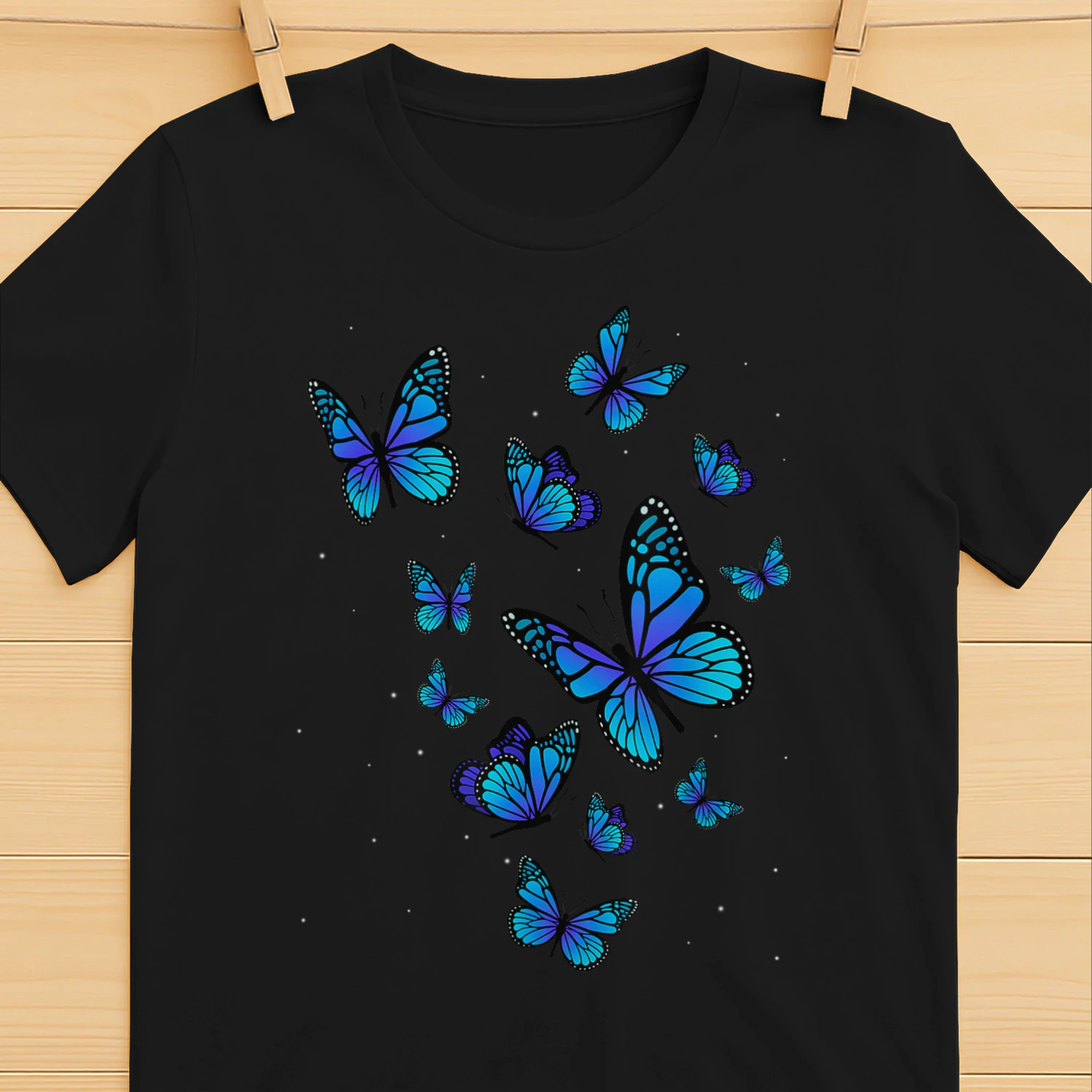 Blue Butterfly Art Garden Beautiful Butterflies