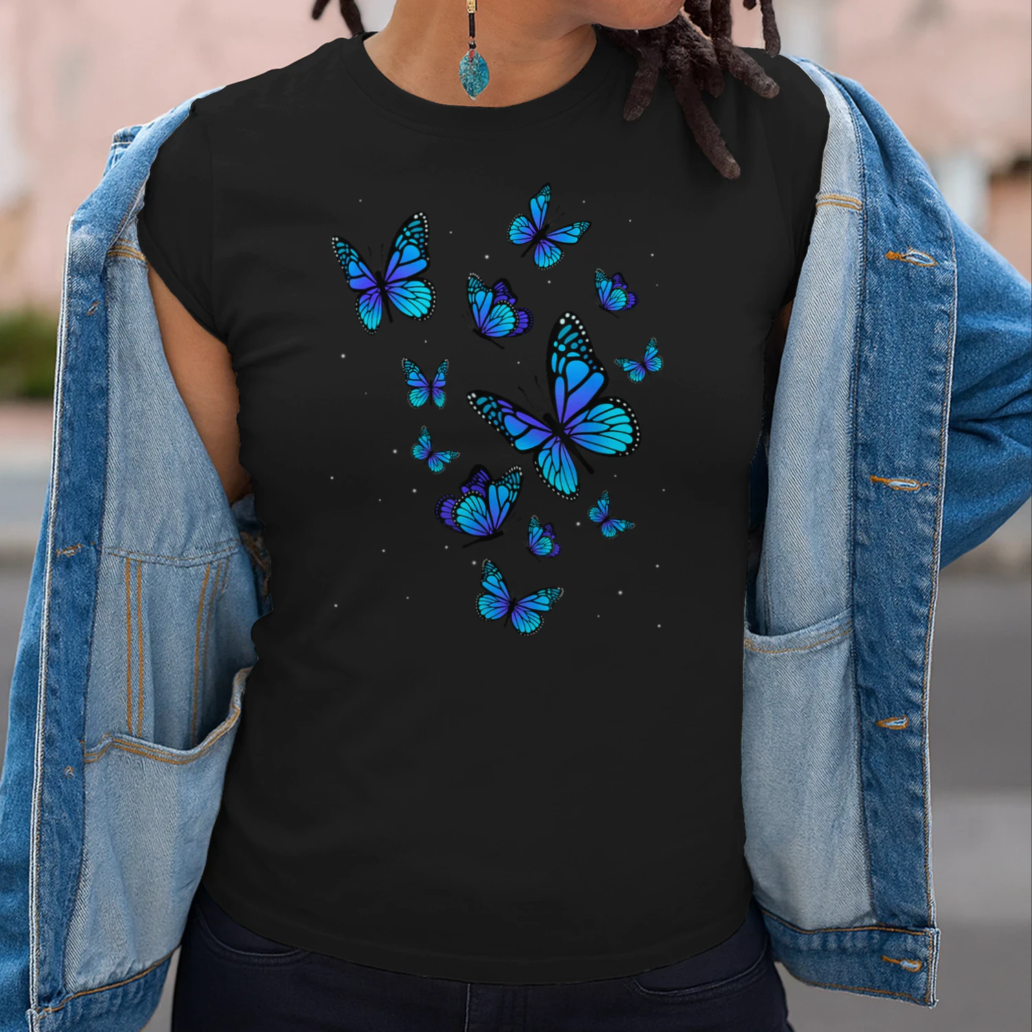 Blue Butterfly Art Garden Beautiful Butterflies
