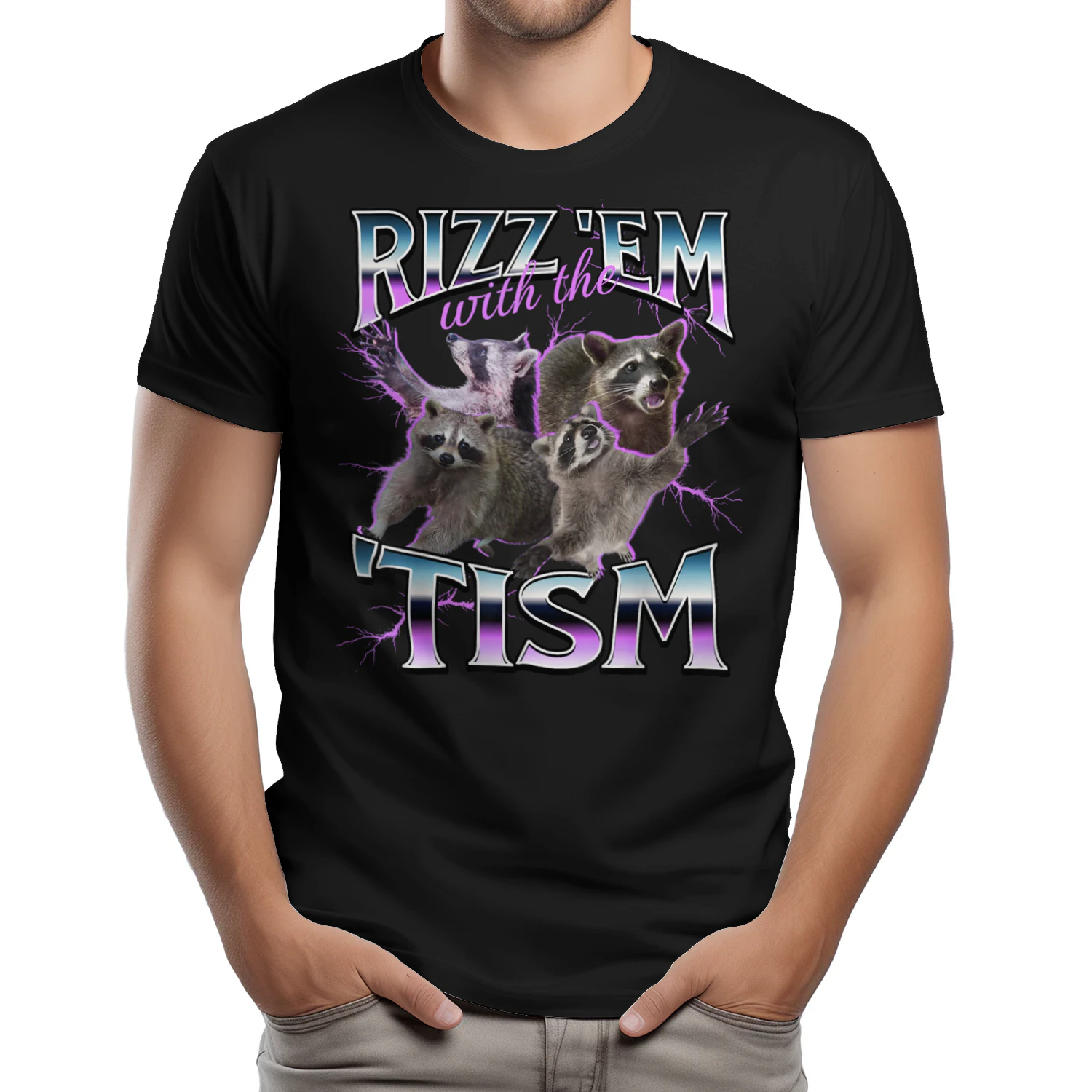 Autism Funny Rizz Em with The Tism Meme Autistic Racoon