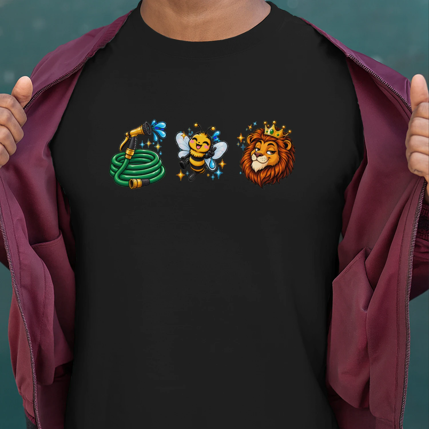 Hose Bee Lion Icons Retro Classic Unisex T-shirt