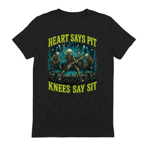 Heart Says Pit Knees Say Sit Skeleton