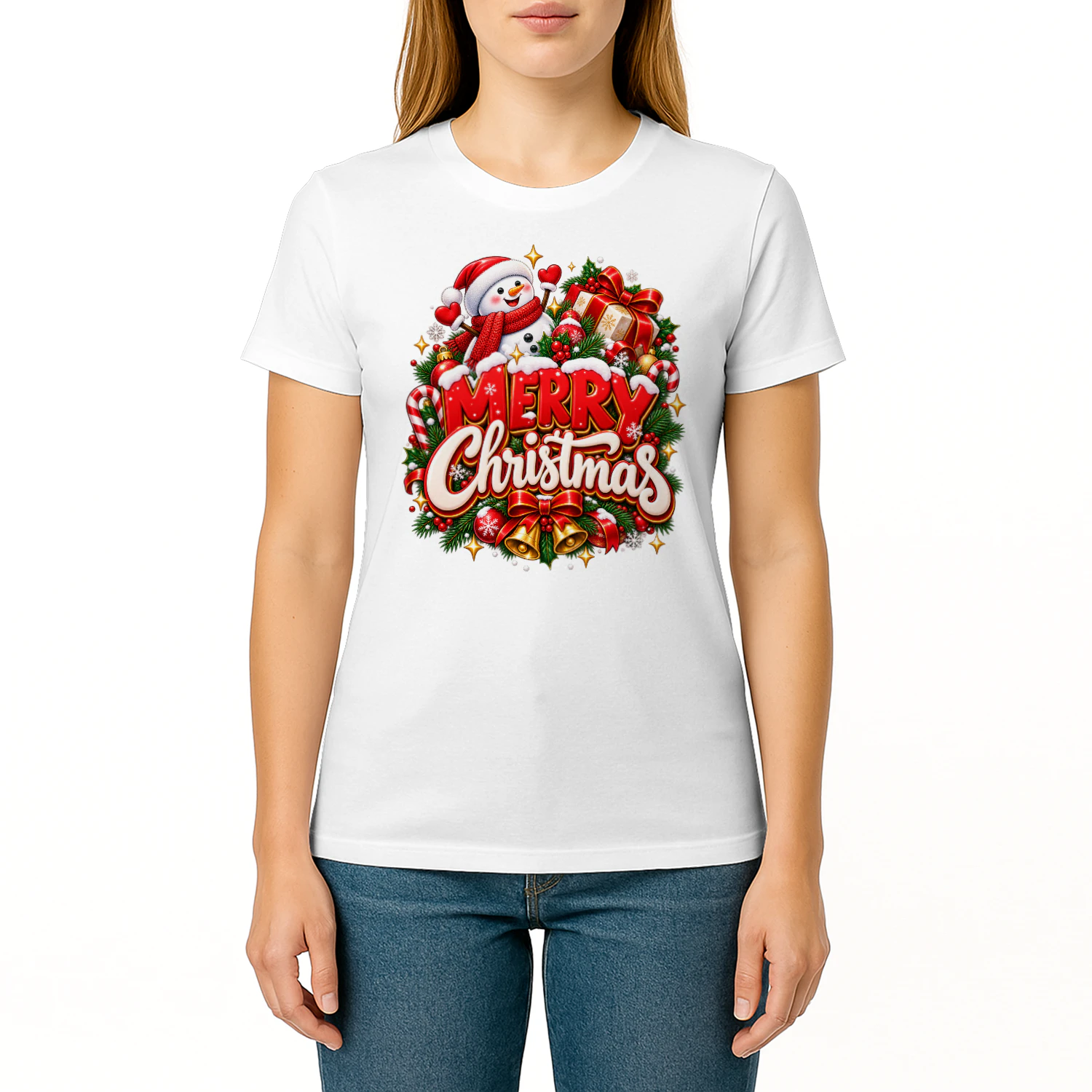 Veylora Merry Christmas Graphic T-Shirt