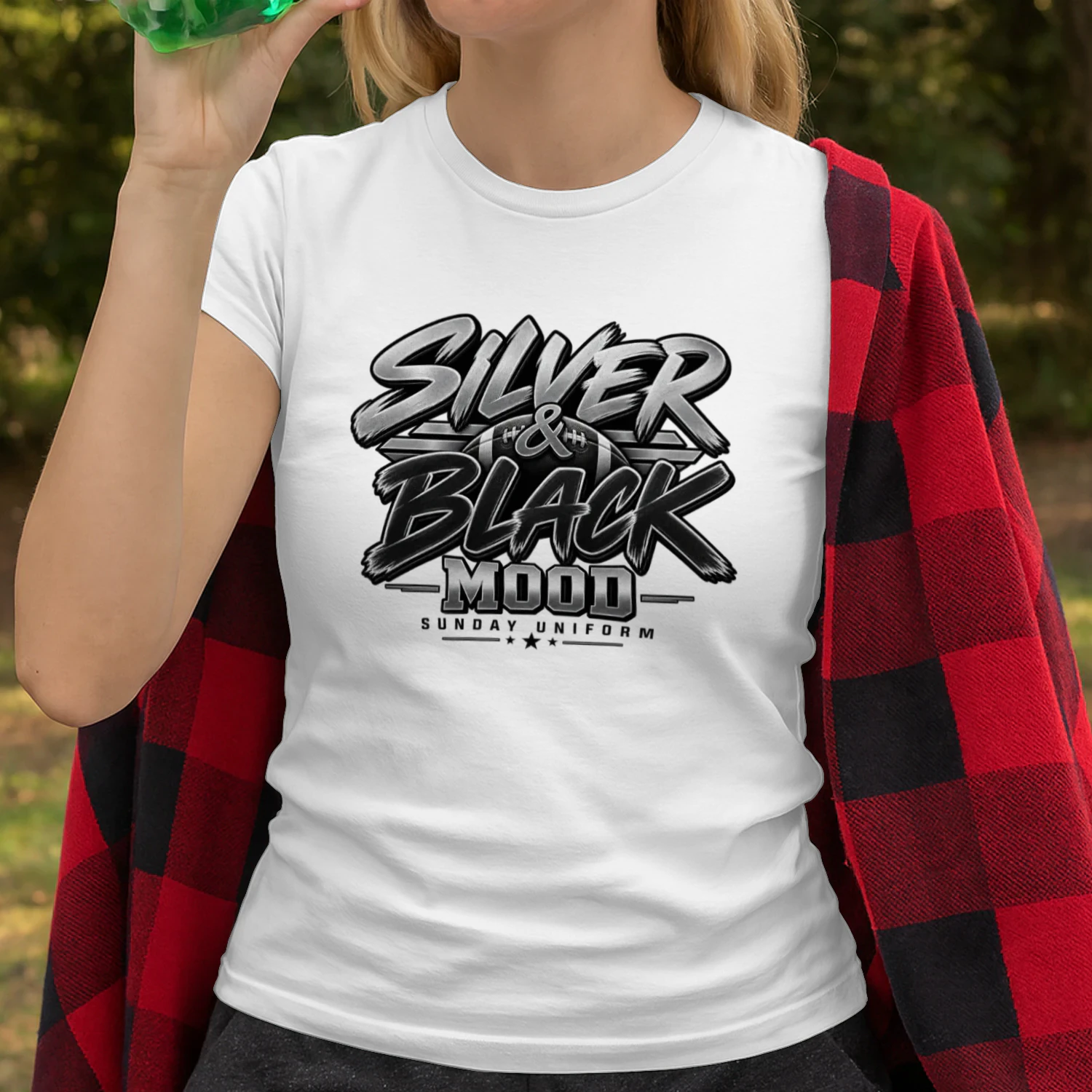 Silver & Black Mood Tee | Sunday Uniform Game Day Gift