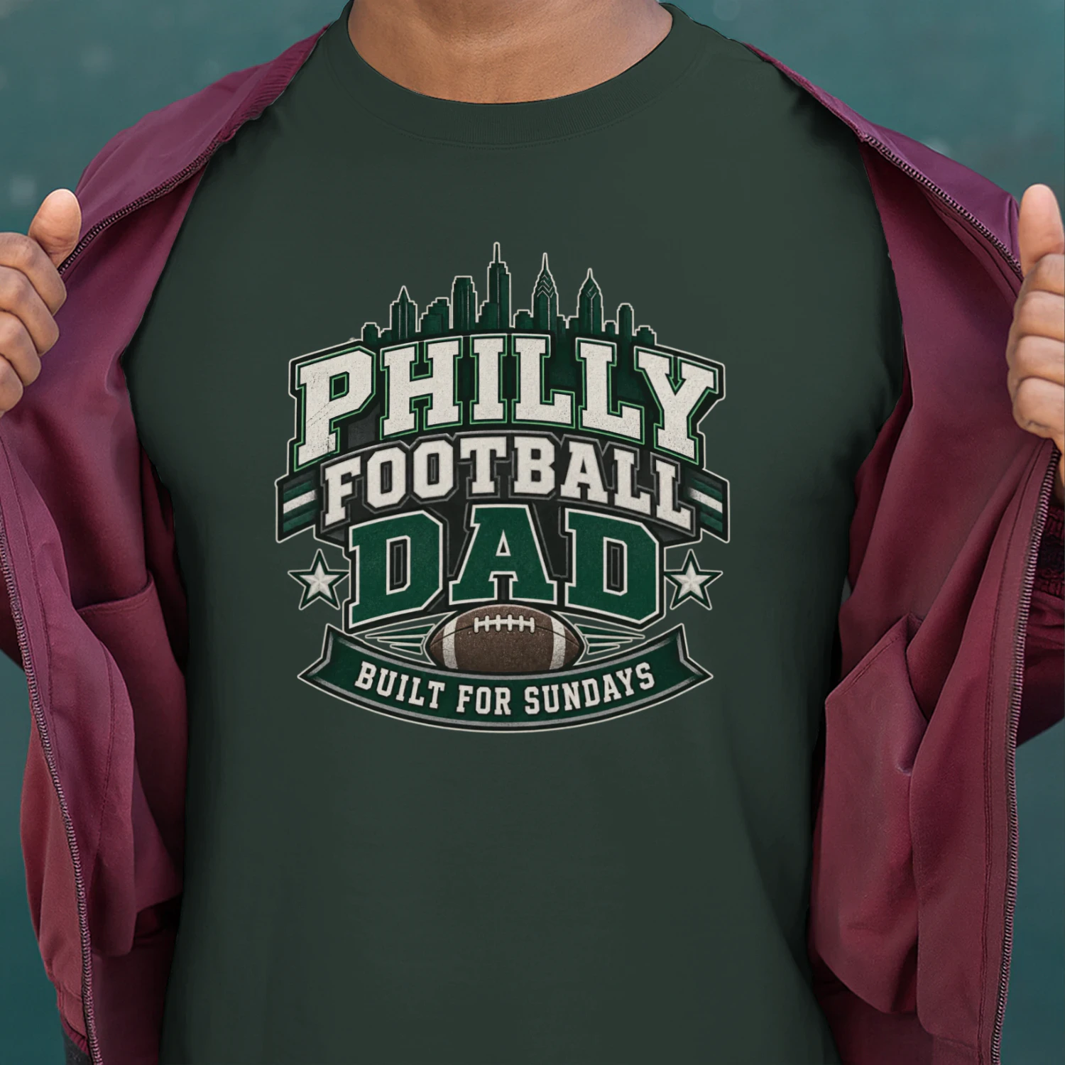 Philly Football Dad Shirt | Built for Sundays Football Fan Gift