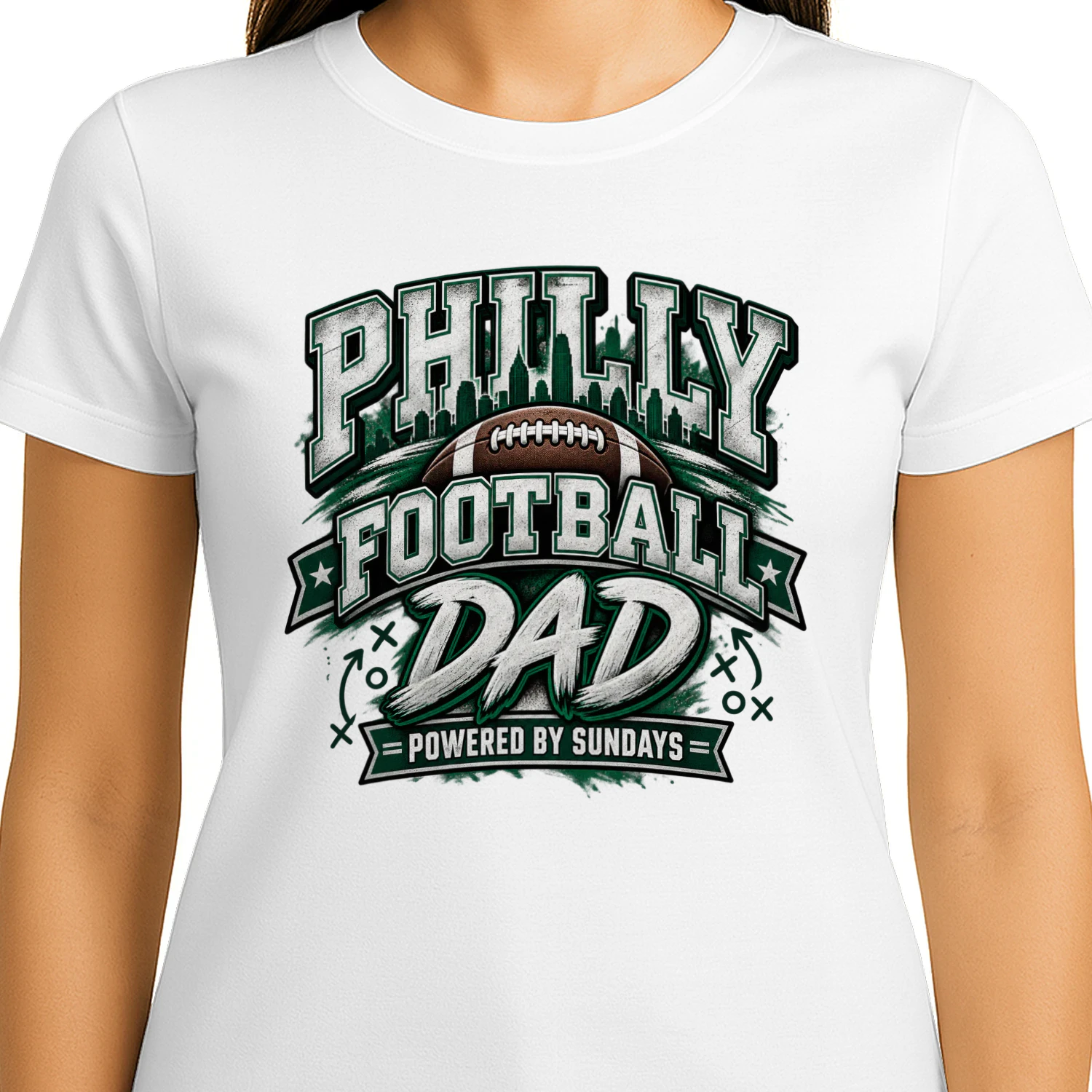 Philly Football Dad Shirt | Powered by Sundays Football Fan Gift