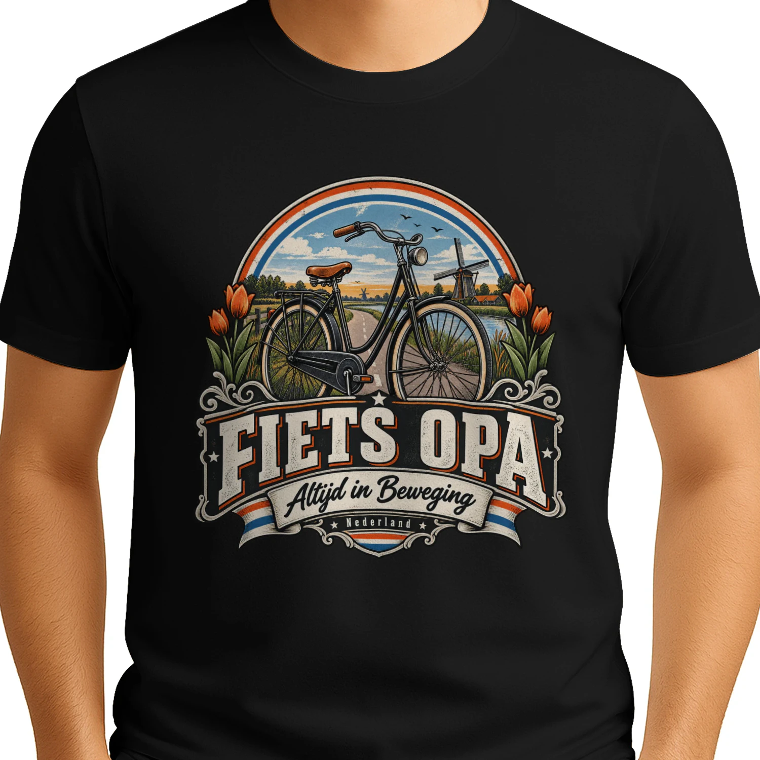 Fiets Opa Shirt | Cadeau voor Fietsliefhebber Opa | Altijd in Beweging