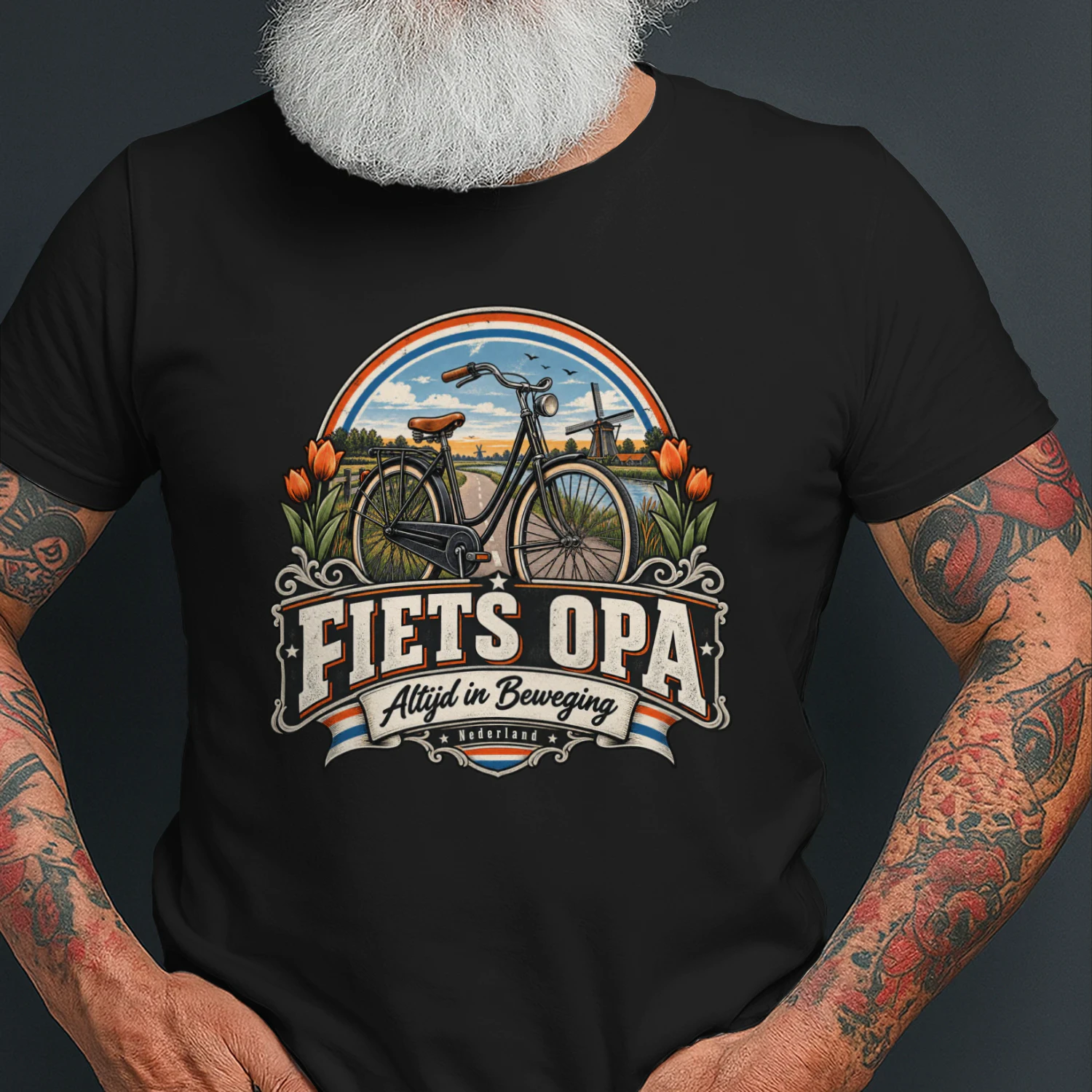 Fiets Opa Shirt | Cadeau voor Fietsliefhebber Opa | Altijd in Beweging