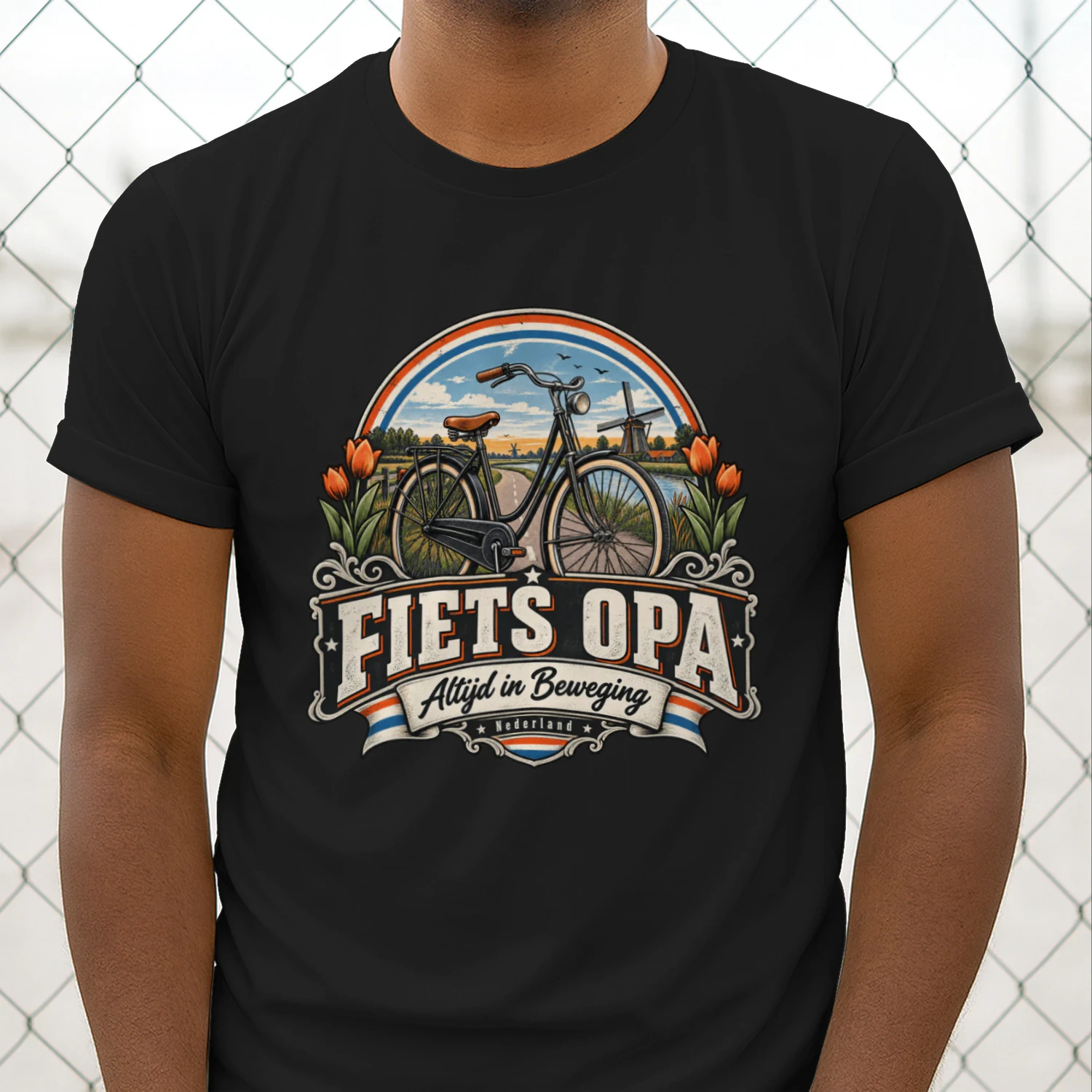 Fiets Opa Shirt | Cadeau voor Fietsliefhebber Opa | Altijd in Beweging