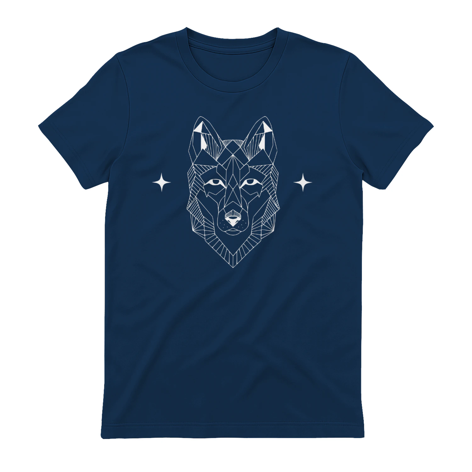 Geometric Wolf Line Art