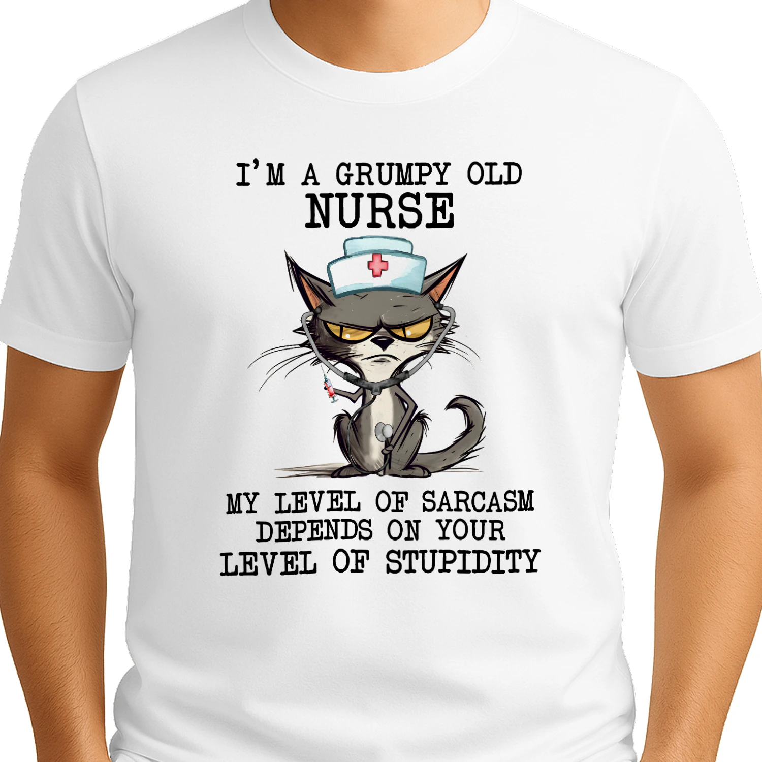 Grumpy Old Nurse Cat Level of Sarcasm