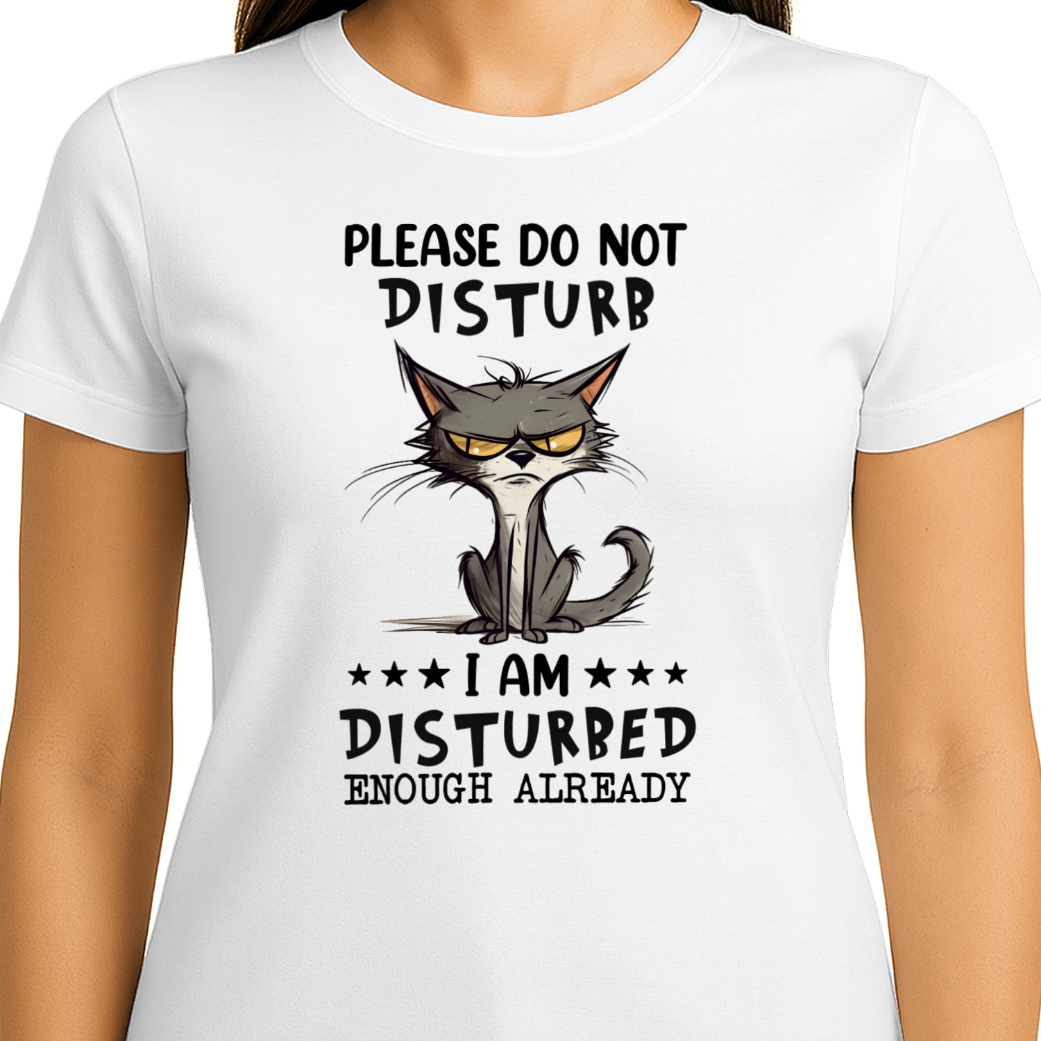 Please Do Not Disturb I Am Disturbed Enough Cat