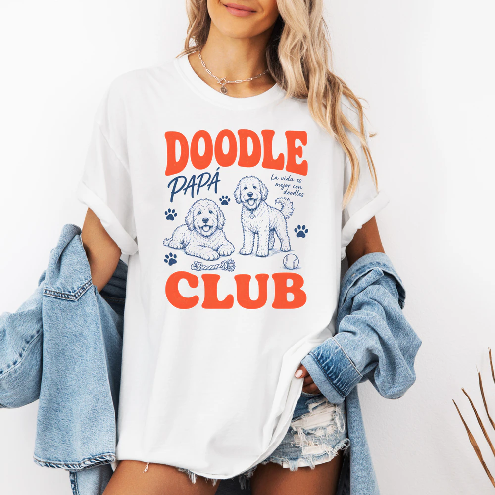 Doodle Papá Club Retro Dog Dad T-Shirt