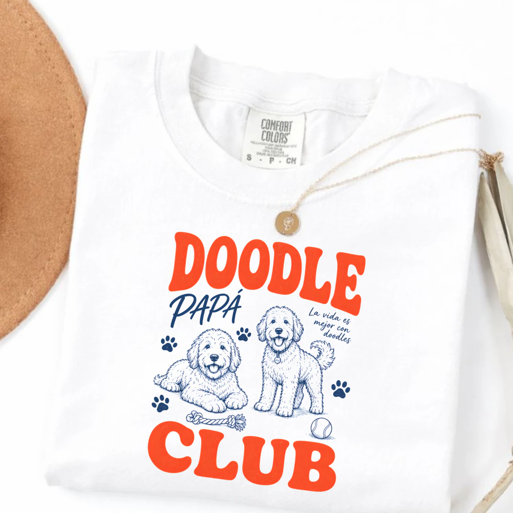 Doodle Papá Club Retro Dog Dad T-Shirt