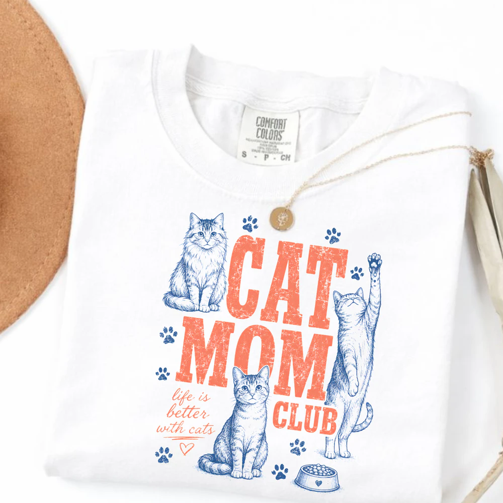 Cat Mom Shirt, Cat Mama Tee, Cat Mom T-Shirt, Gift For Cat Mom, Funny Cat Shirt