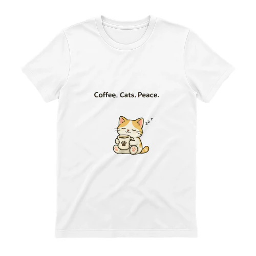 Coffee Cats Peace Shirt ☕🐱