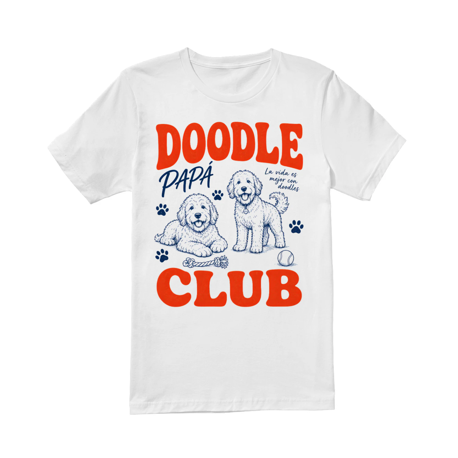 Doodle Papá Club Retro Dog Dad T-Shirt