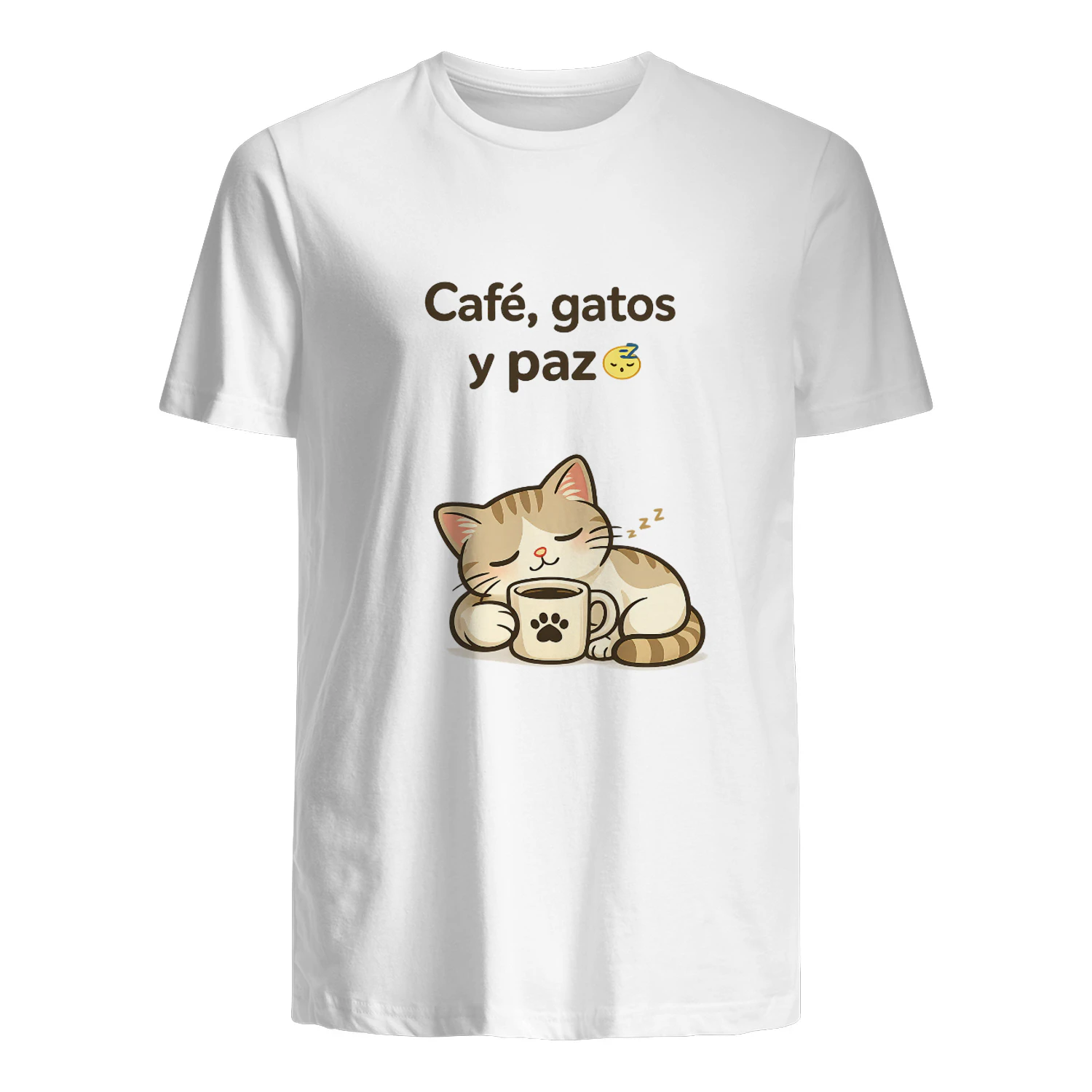 Camiseta Café Gatos y Paz 😴