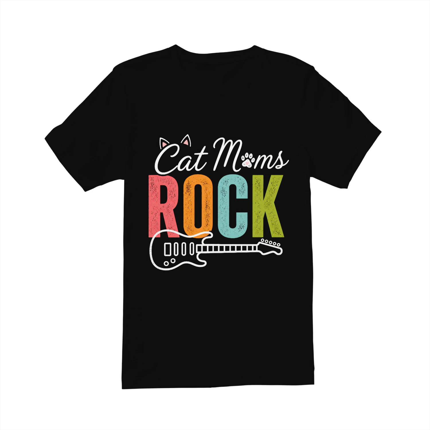 Cat Moms Rock Retro Cat Lover Shirt