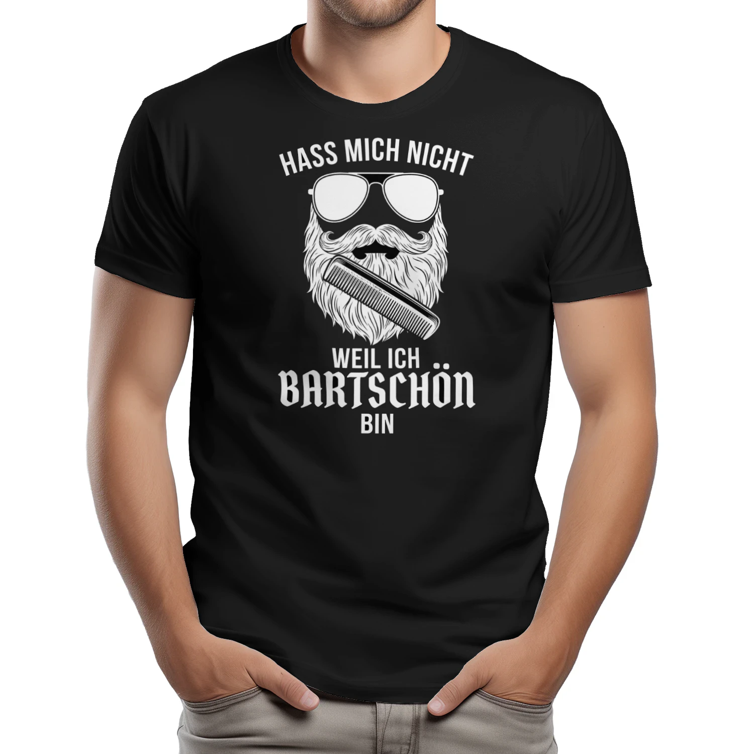 Hass Mich Nicht Weil Ich Bartschön Bin – Vollbart T-Shirt   
