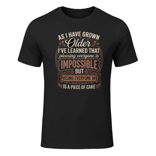 Vintage Quote Typography Tee - Aging & Wisdom