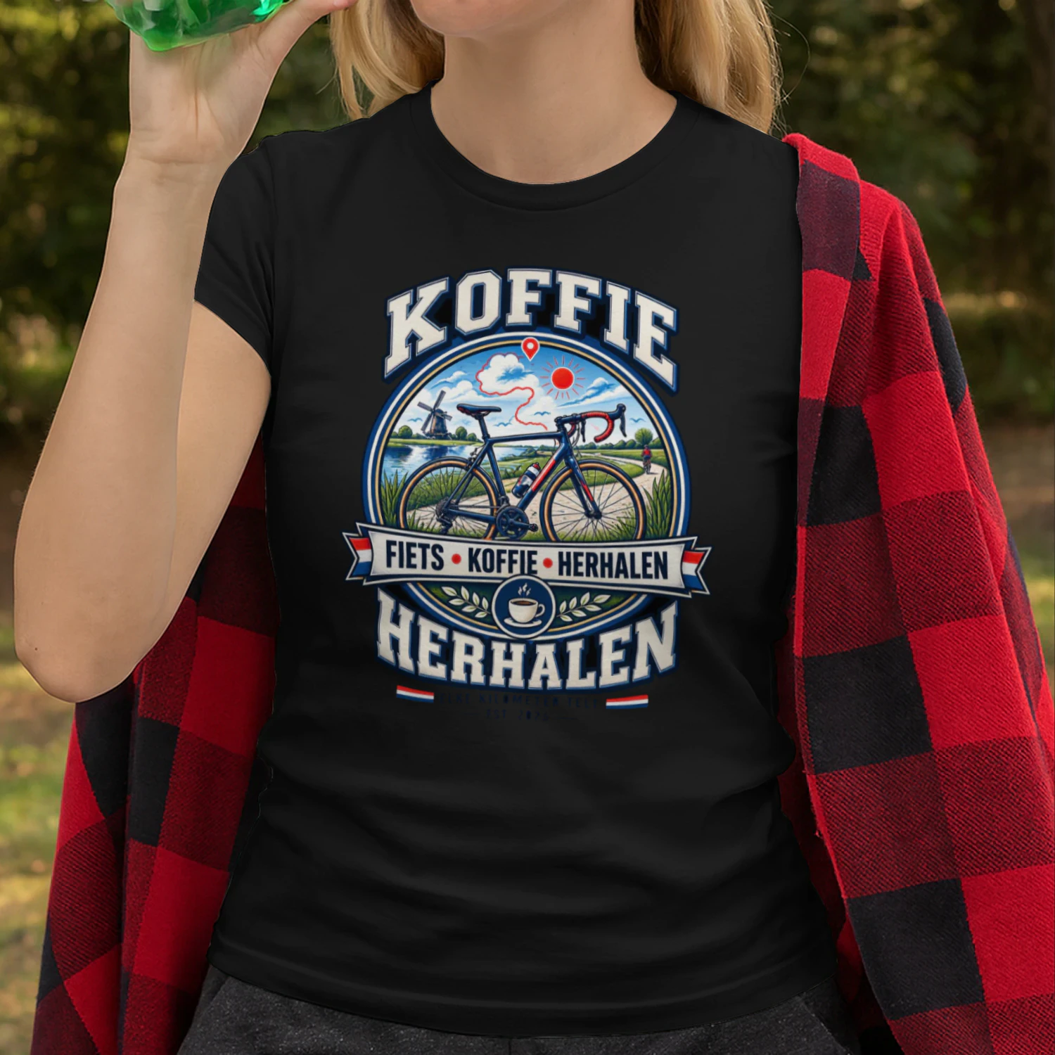 Vintage Cycling Coffee T-Shirt – Ride More Think Less – Bicycle Lover Gift