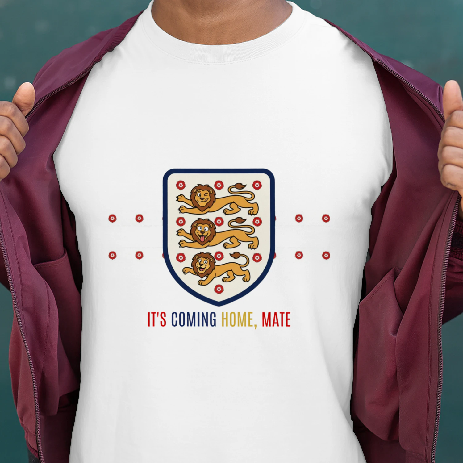 Three Lions/England  Football Fan T-Shirt