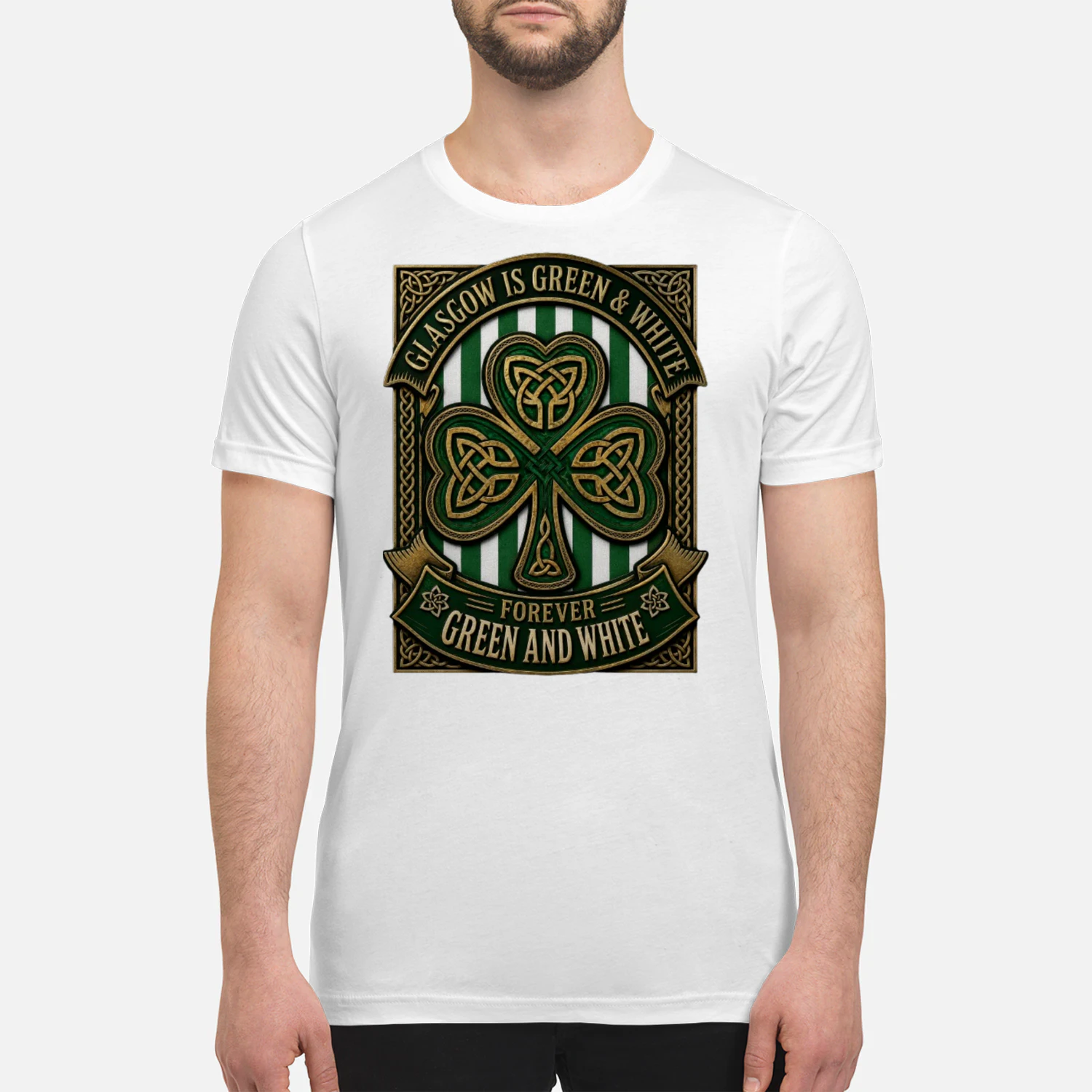 Glasgow is green and white T-shirt