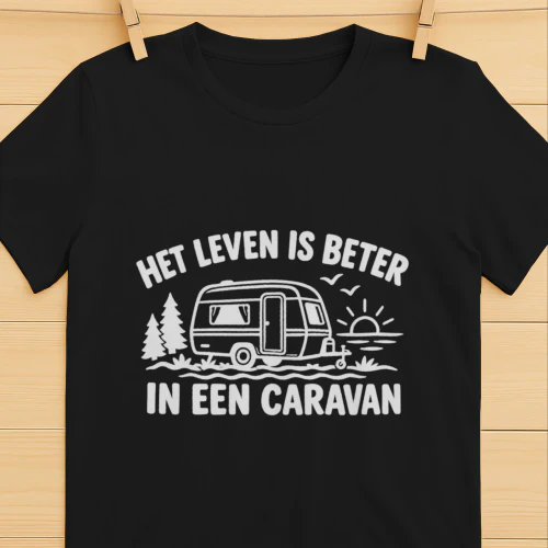 het leven is beter in een caravan white