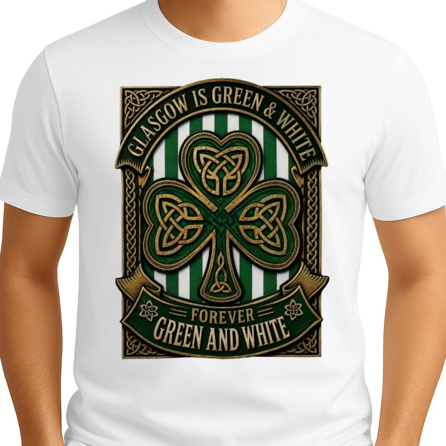 Glasgow is green and white T-shirt