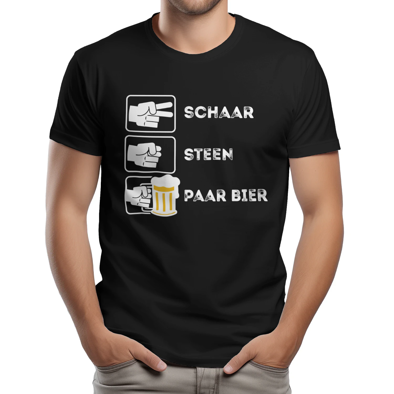 Schaar, Steen, Paar Bier – Het Perfecte Grappige Bier T-shirt | Origineel Cadeau voor Bierliefhebbers