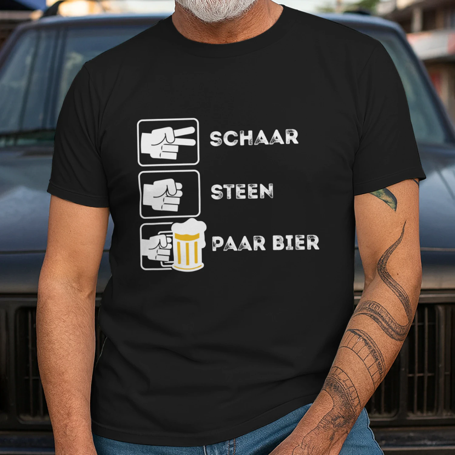 Schaar, Steen, Paar Bier – Het Perfecte Grappige Bier T-shirt | Origineel Cadeau voor Bierliefhebbers