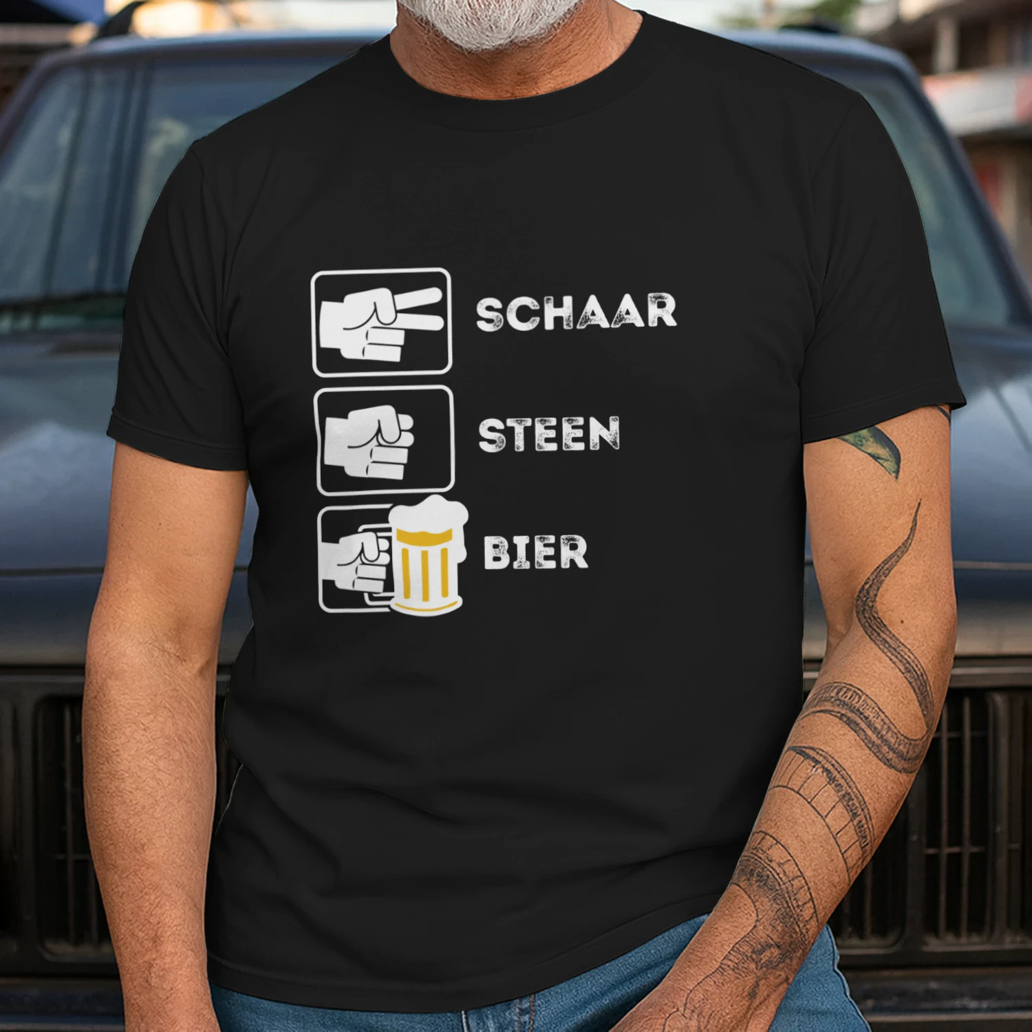 Schaar, Steen, Bier – Het Perfecte Grappige Bier T-shirt | Origineel Cadeau voor Bierliefhebbers