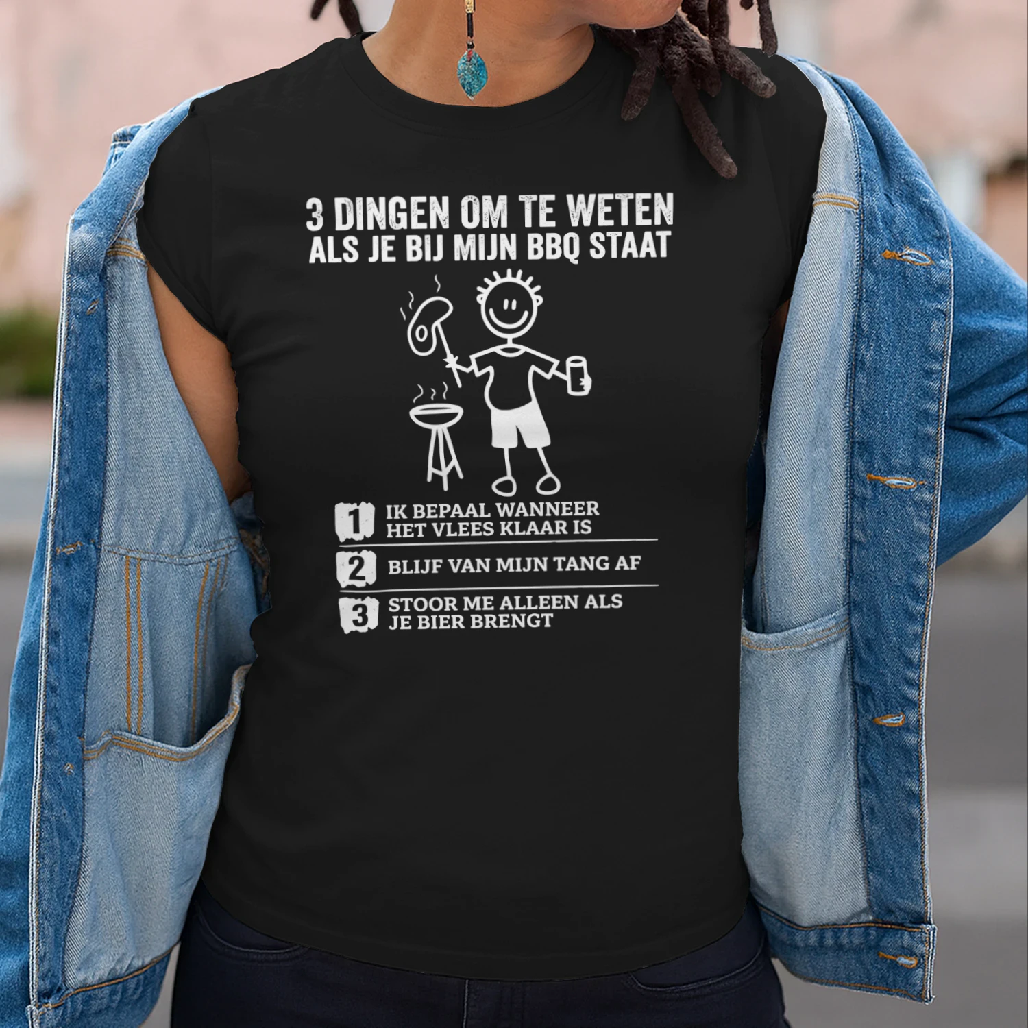 3 Dingen Om Te Weten Als Je Bij Mijn BBQ Staat Funny BBQ Grill T-Shirt