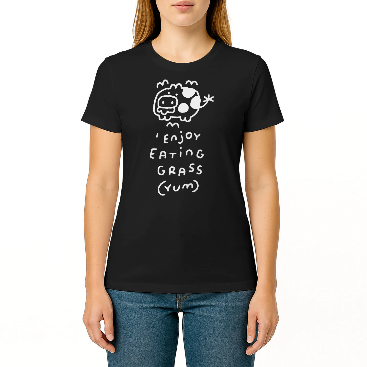 Enjoy Eating Grass (Yum) Cow Shirt